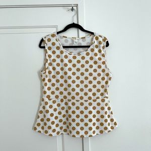 ♦️ 3 for $15 ♦️ Peplum polka dot tank top